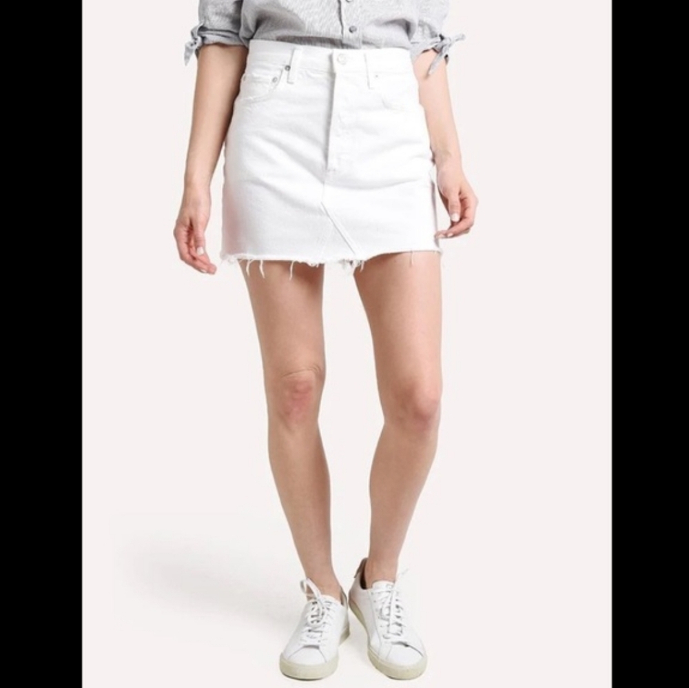 AGOLDE Quinn high waisted white Denim skirt 29